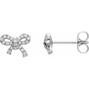 14K White Gold 1/5 CTW Natural Diamond Earrings
