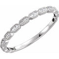 14K White Gold .08 CTW Natural Diamond Ring