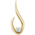 14K Yellow Gold 1/4 CTW Natural Diamond Freeform Pendant