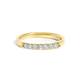14K Gold 1/4 Cttw Diamond 7 Stone Band Ring