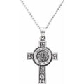 Sterling Silver St. Michael Cross 24" Necklace