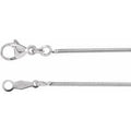 Platinum 1 mm Snake 18" Chain