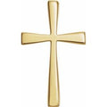18K Yellow Gold 18x11 mm Cross Pendant