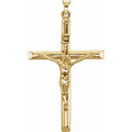 14K Yellow Gold 43x29 mm Crucifix Pendant