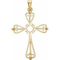 18K Yellow Gold Cross Pendant