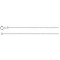 14K White Gold 1 mm Curb 20" Chain