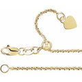 14K Yellow Gold 1.4 mm Adjustable Diamond-Cut Twisted Snake 16-22" Chain