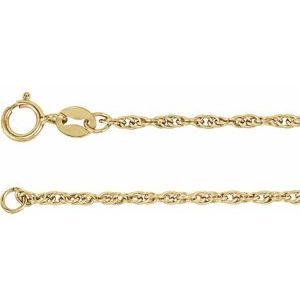 14K Yellow Gold 1.75 mm Rope 24" Chain