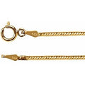 14K Yellow Gold 1.5 mm Flexible Herringbone 20" Chain