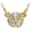 14K Yellow Gold 1/5 CTW Natural Diamond 16-18" Necklace