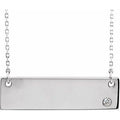 14K White Gold .03 CT Natural Diamond Engravable Bar 17" Necklace
