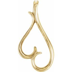 14K Yellow Gold Heart Pendant