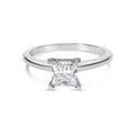 14K White Gold 1.0 Cttw Princess Lab-Grown Diamond Solitaire Engagement Ring (F-G Color, VS1-VS2 Clarity)