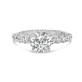 14K White Gold 3 1/5 Cttw Lab Grown Diamond Vintage Style Engagement Ring