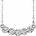 14K White Gold 1/3 CTW Lab-Grown Diamond Bar 16-18" Necklace