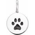 Sterling Silver Paw Print Charm/Pendant