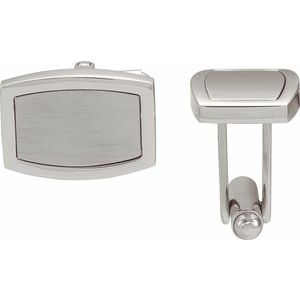 Stainless Steel Engravable Rectangle Cuff Links