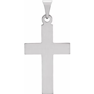 Sterling Silver Engravable Cross Pendant