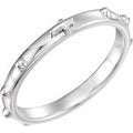 Sterling Silver 2.5 mm Rosary Ring Size 8