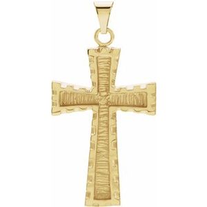 14K Yellow Gold Cross Pendant