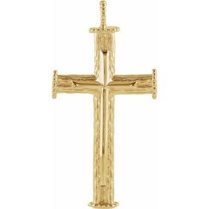 18K Yellow Gold Cross Pendant