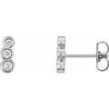 14K White Gold 1/8 CTW Natural Diamond Petite Ear Climbers
