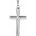 14K White Gold 24x14 mm Cross Pendant