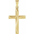14K Yellow Gold 21x14 mm Cross Pendant