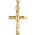 14K Yellow Gold Crucifix Pendant