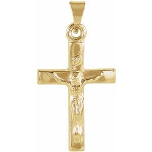 14K Yellow Gold Crucifix Pendant