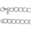 Sterling Silver Knurled Cable 18" Chain