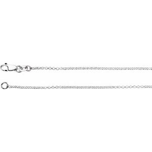Sterling Silver 1.1 mm Rolo 16" Chain