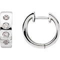 14K White Gold 1/3 CTW Natural Diamond 15.2 mm Hoop Earrings