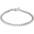 14K White Gold 4 3/4 CTW Lab-Grown Diamond Line 7 1/4" Bracelet