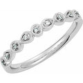 14K White Gold .04 CTW Natural Diamond Stackable Ring