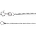 14K White Gold 1.2 mm Box 24" Chain