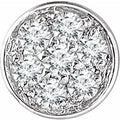 14K White Gold .07 CTW Natural Diamond Pavé-Style Slide Pendant