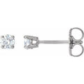 Sterling Silver 1/2 CTW Lab-Grown White Diamond Earrings