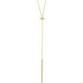 14K Yellow Gold 1/4 CTW Natural Diamond Bar 15-17" Y Necklace