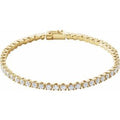 14K Yellow Gold 5 CTW Natural Diamond Line 7" Bracelet
