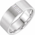 14K White Gold 1/10 CTW Natural Diamond Band Size 10