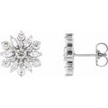 14K White Gold 1 CTW Natural Diamond Earrings