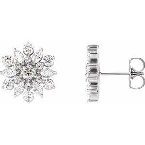 14K White Gold 1 CTW Natural Diamond Earrings