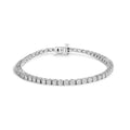 14K White Gold 3.0 Cttw Lab Grown Diamond Illusion-Set Miracle Plate Tennis Bracelet (F-G Color, VS1-VS2 Clarity) - Size