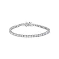 10K White Gold 6.00 Cttw Classic Natural Diamond Tennis Bracelet