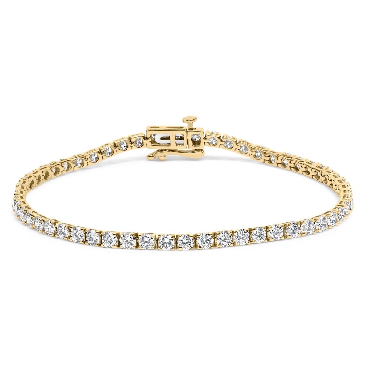 14K Gold 5.0 Cttw Lab Grown Diamond Tennis Bracelet (F-G Color, VS1-VS2 Clarity) - 7.25" Inches