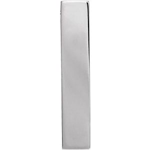 Sterling Silver Engravable Sculptural Bar Pendant