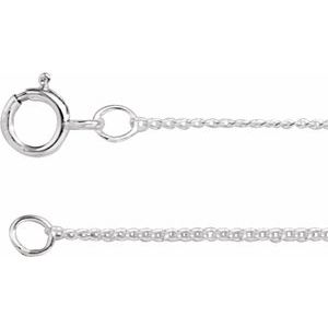 Sterling Silver 1 mm Curb 24" Chain