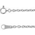 10K White Gold 2.2 mm Cable 24" Chain