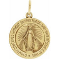14K Yellow Gold 18 mm Miraculous Medal